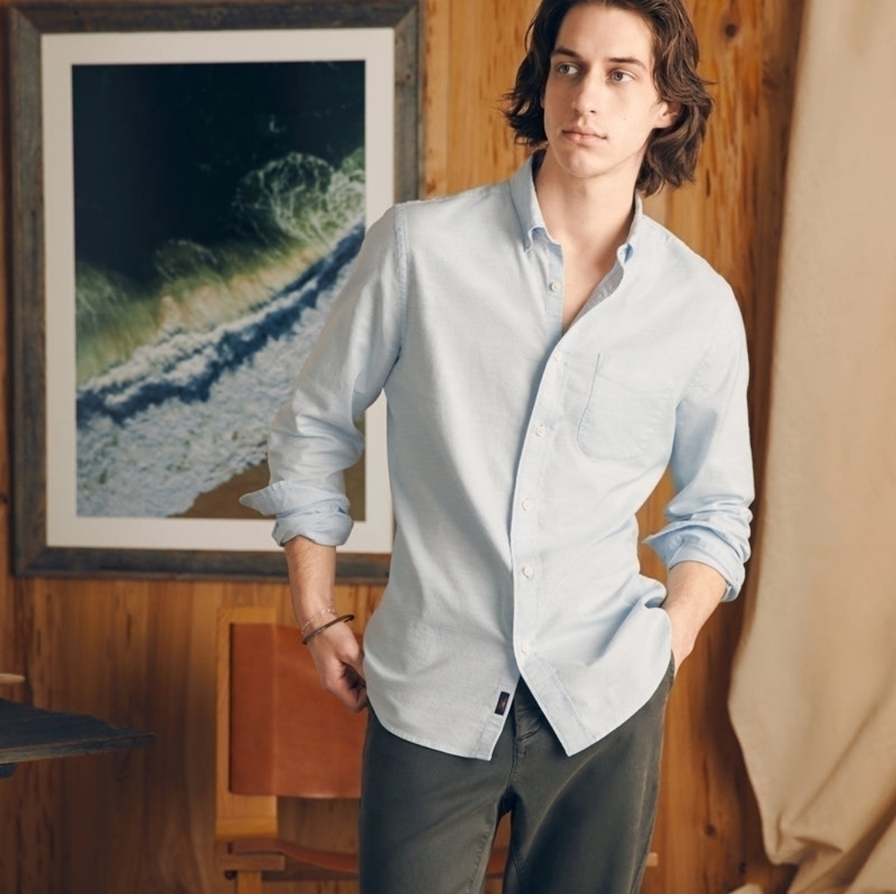 Faherty Supima Oxford long sleeve Shirt sz Xl
